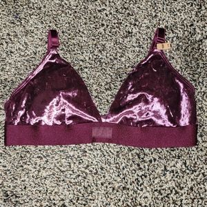 Pink velour bralette